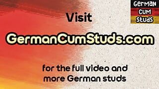 German amateur cum stud facialized in cocksucking 3some