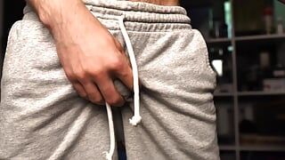 Young handsome man Noel Dero masturbates on camera close-up and gets his hands dirty in sperm after a loud orgasm.